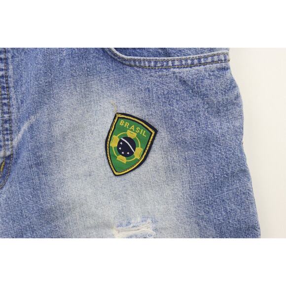 Dolce and Gabbana Jeans Men Distressed Blue Flags Size 36 W34 L 28.5 Soccer? - Picture 11 of 16